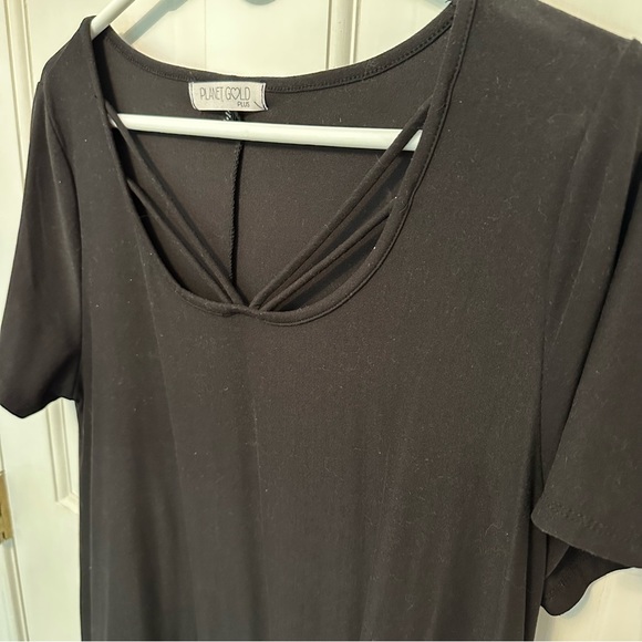 Short sleeved swing dress - 1X - Picture 2 of 4